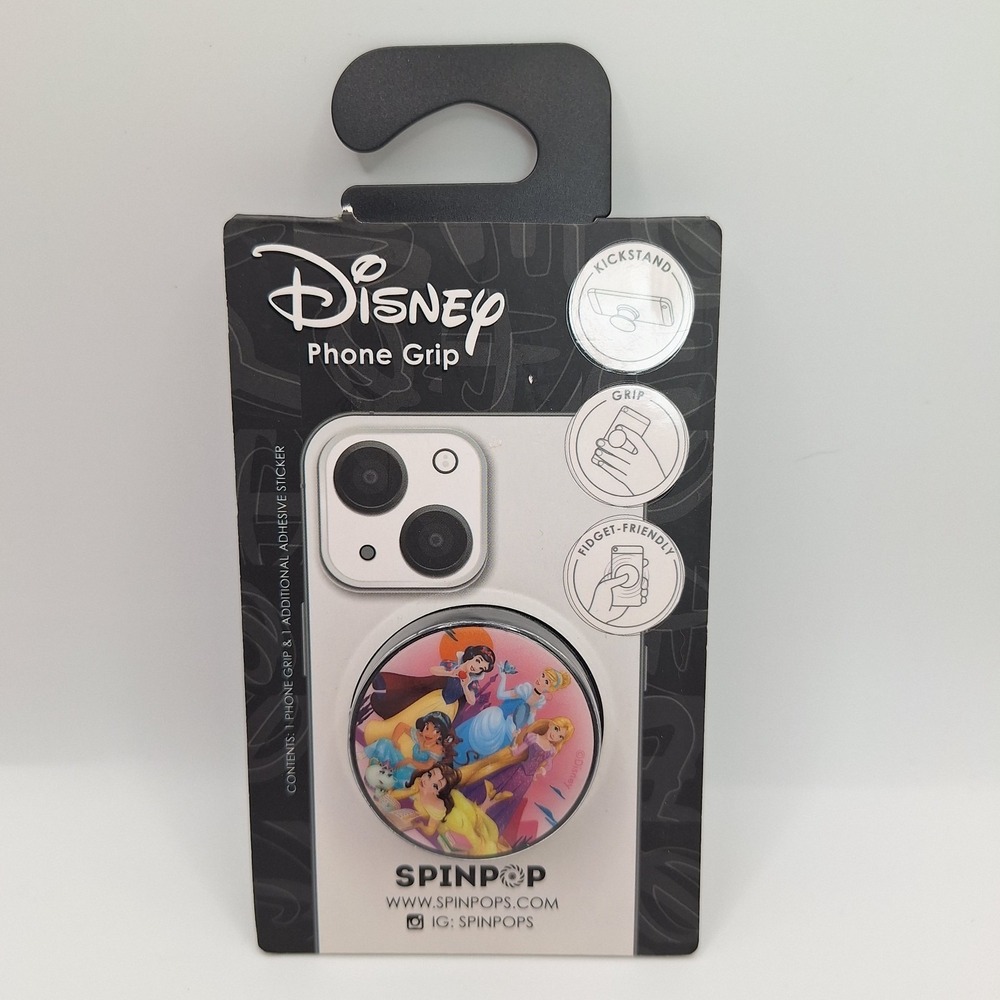 SPINPOP Disney Princesses Phone Grip Cable Organizer Fidget Toy Kickstand